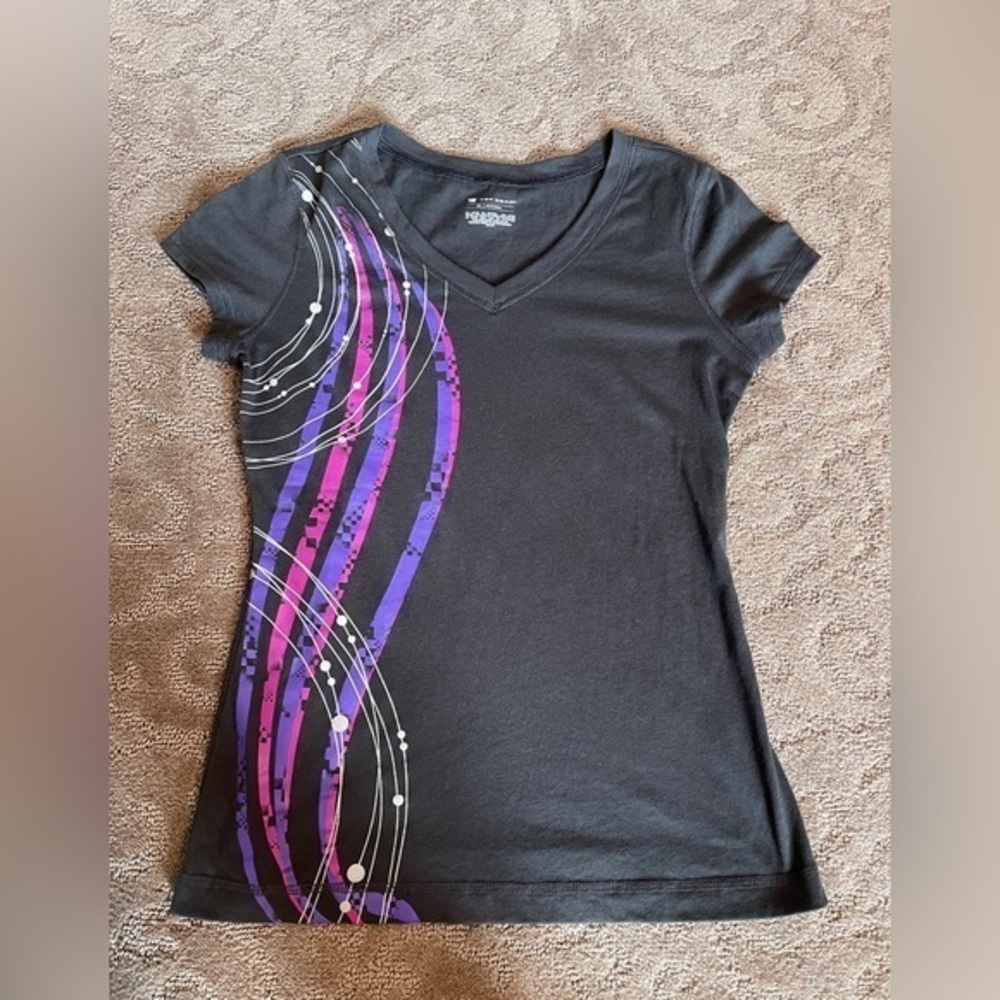 Tek Gear Gray Multi Color Tee Shirt Size XS